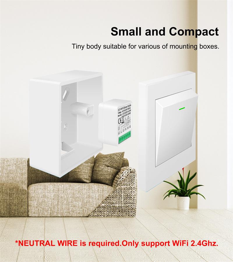 Smart WiFi Graffiti Switch: Alexa-Compatible On/Off Timer & Dimming Module with Dual Control