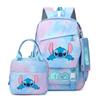 Sac à dos Disney Stitch pour filles d'école primaire Léger Ergonomique Grande Capacité Double Épaule pour Classes 1-6 Bleu