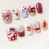 Christmas Cute Cartoon Bear Red Nail Art Stickers - Sweet Style Whitening Nail Tips
