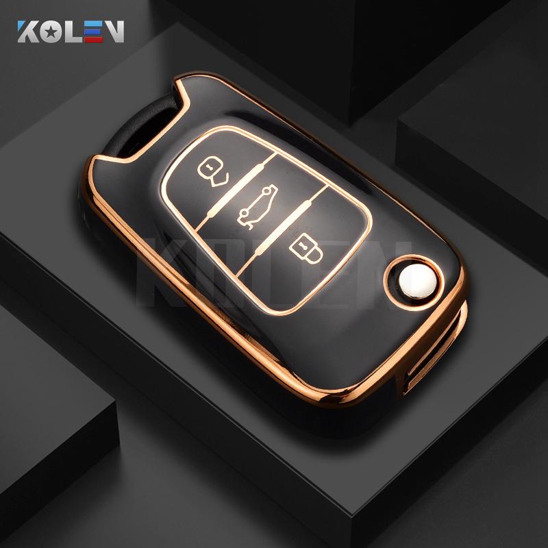 

Fashion Tpu Car Flip Key Case Cover Shell For Kia Rio 3 Soul Optima Ceed K2 Cerato Sportage For Hyundai Elantra Accent I20 Ix35