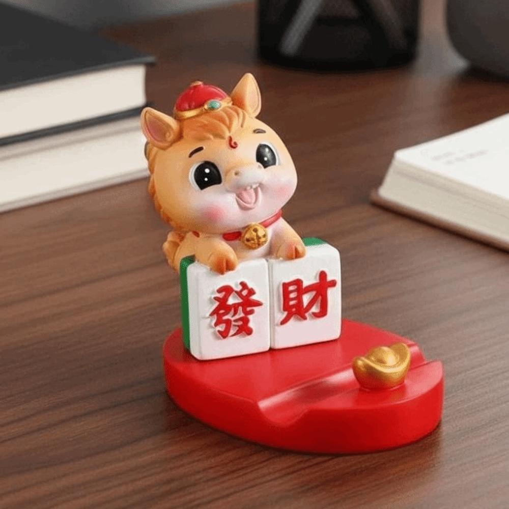 Festival Decorative Lion Dance Ornaments Mascot Mobile Phone Stand Spring Festival