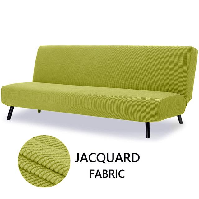Sofa Bed Cover Polar Fleece Fabric For Living Room Couch Cover Stretch Slipcovers Elastic Stretch Armless Sofa Bed Case