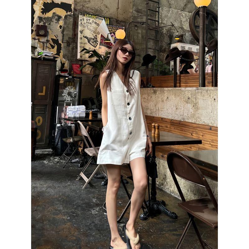 

Европейские товары Однобортный Свободный Приталенный Повседневный Жилет с Шортами Shorts S [40.00 kg-50.00 kg]]