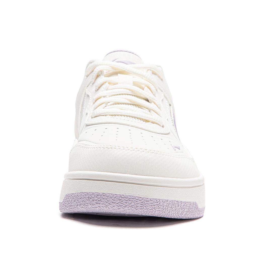 Li Ning Tianji Slip Resistant, Abrasion Resistant, Height Increasing Low Top Skateboard Shoes Women's White Purple AGCW066-4