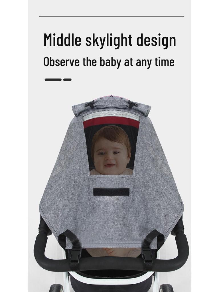 Universal Two-Way Baby Stroller Sunshade with UV Protection and Heat Insulation