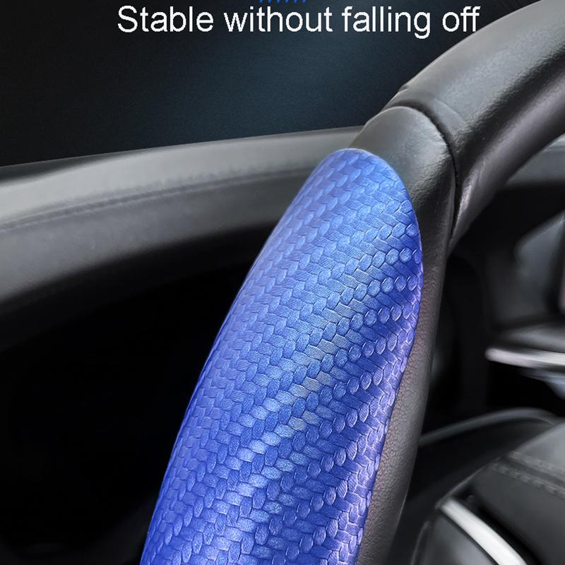 Carbon Fiber Look Universal Car Steering Wheel Booster Cover Non-Slip Auto Interior Decoration