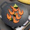 Korean Style Barbecue Round Plate Smokeless Round Griddle for Home Camping Indoor Outdoor Grilling 34cm