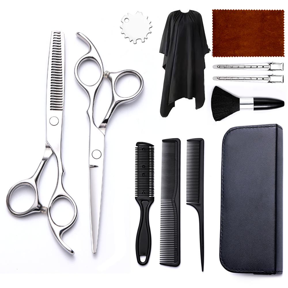 Hairdressing Scissors Set: Colored Straight-Tooth & Thinning Bangs Scissors for Professional Stylists