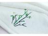 Bamboo Charcoal Embroidered Bath Towel Gift Set - Thick, Solid Color, 32-Count Single Yarn