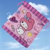 Large Sanrio Canvas Double-Sided Printed Drawstring Tote Bag, Eco-friendly Storage Solution