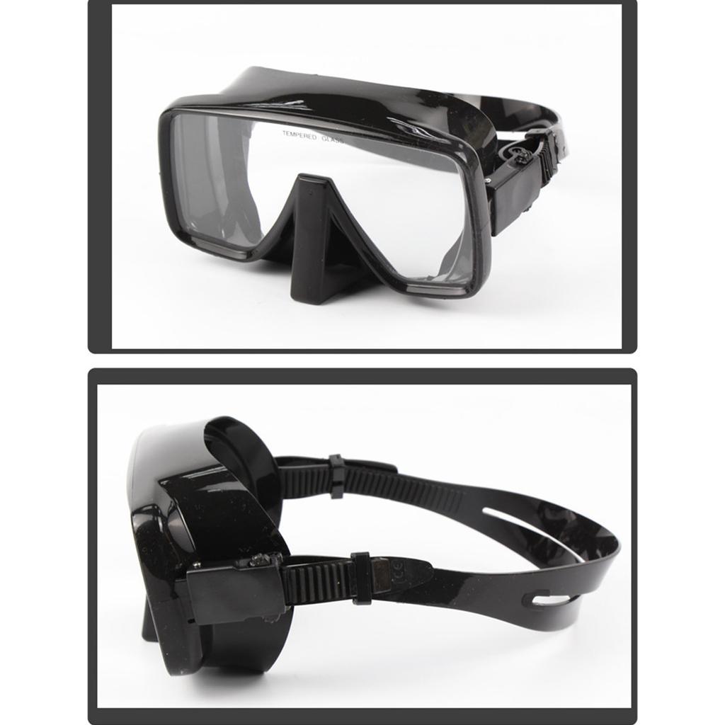 Adult Scuba Diving Mask Tempered Glass High Defination Swimming Goggles with Nose Cover Snorkel Gear Freediving Swim