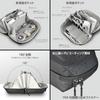 Hakuba Varech Gadget Pouch M180 Inner Case Water-Resistant Gray 180° Opening Lightweight with Shoulder Strap and Handle PC Accessories Small Items