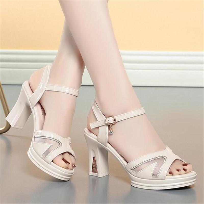 Fashion Fashion Open Toe Thick High Heels Ladies Summer Shoes For Dress Women High Heel Sandals 2024 New Female Platform Sandals