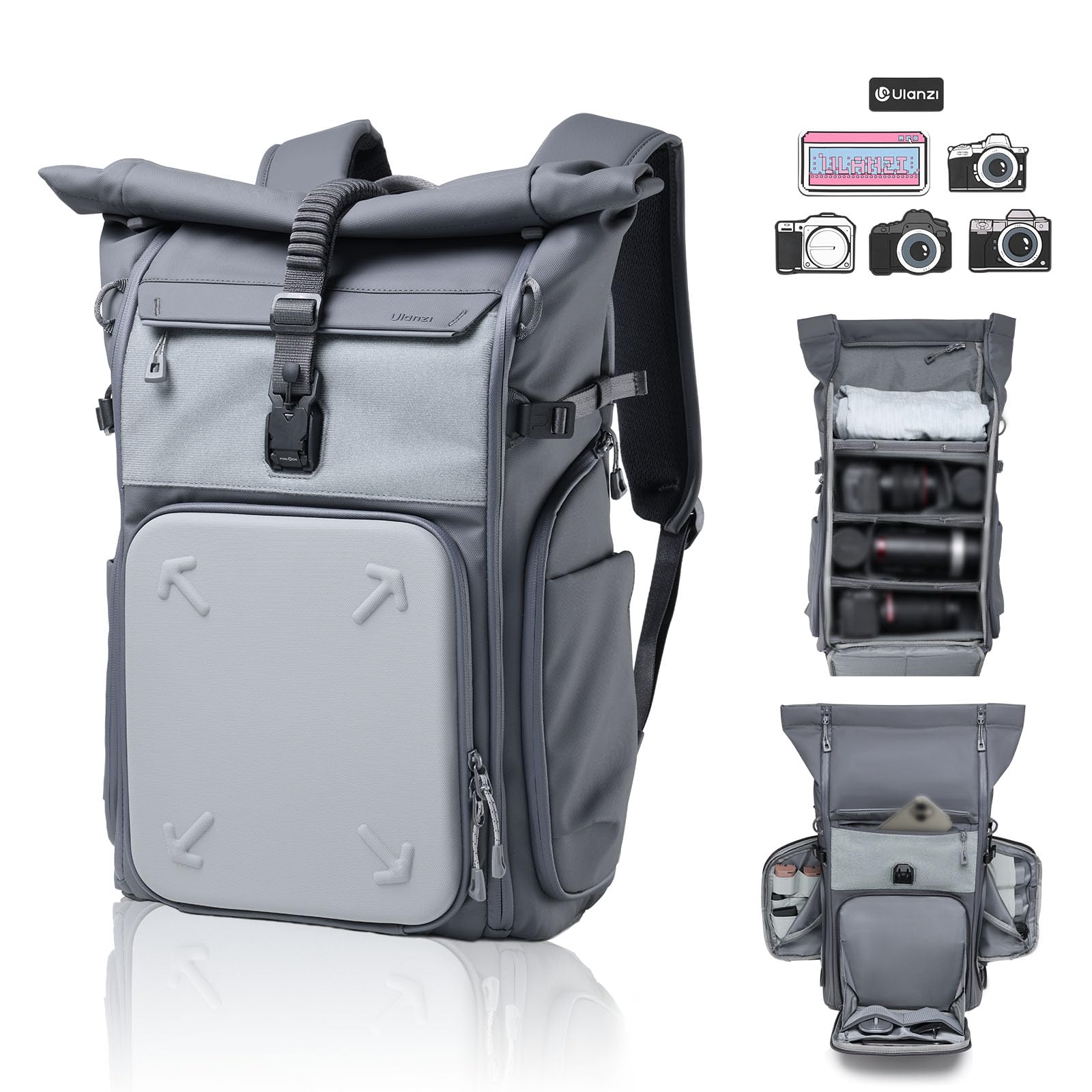 

BP04 Camera Camera Large Tracking Tag Water Adjustable Can Be Attached to a Camera Photography Pack Can Be Used with Sony and Other Suitable for сірий колір