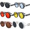Gafas de sol Punk Steampunk para hombre y mujer, lentes de sol Retro de marca de diseñador, redondas, Punk, productos de estilo gótico, UV400