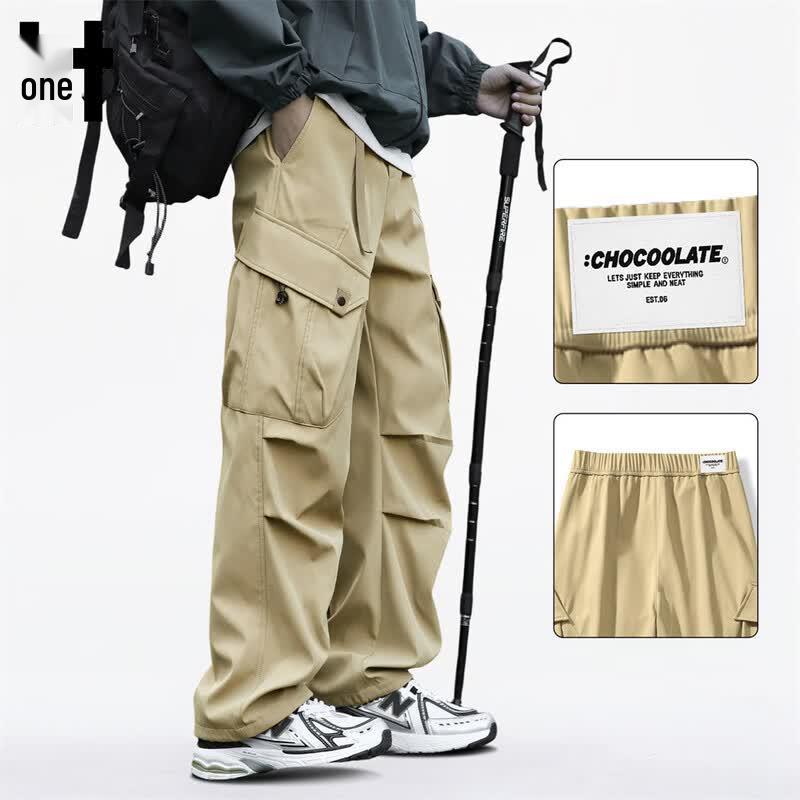 Men s Summer Loose Fit Quick-Dry Cargo Parachute Pants 2XL