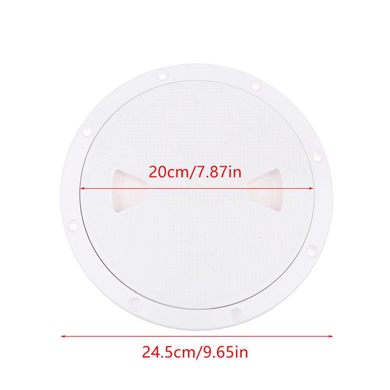 ABS Plastic Round Non-Slip Inspection Hatch Cover - 4''/6''/8'' Screw-Out Access Hatch with Detachable Cover for Kayaks & Yachts