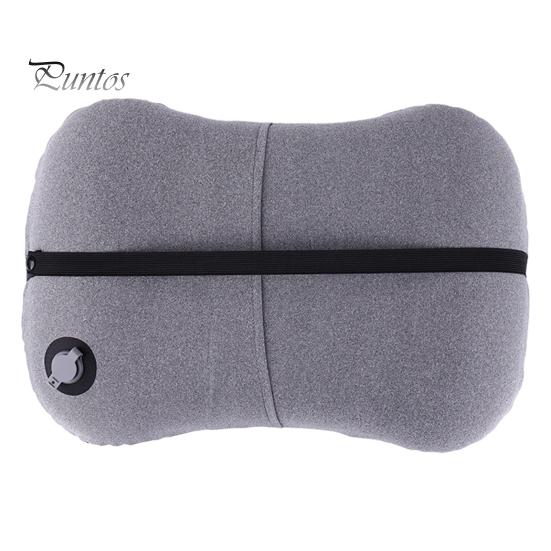 Outdoor Travel Inflatable Pillow with Removable Washable Cover Ergonomic Ultralight Camping Backpacking Hiking Neck Lumbar Support Sleeping Head