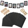 20 Photo Albums, 20 Clips and 2 Rolls of Jute Cord Paper Frame Set, Hanging Photo Display Banner, Suitable for Home, Wedding and Party Decorations