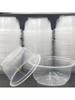 100-Pack Disposable Thickened Plastic Round Bowls with Lids
