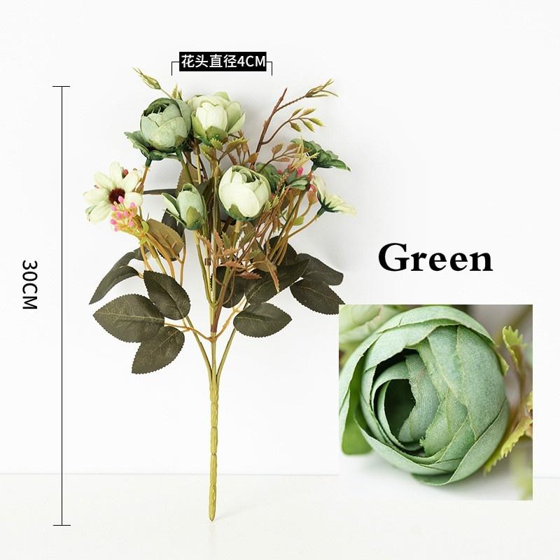 Artificial Flowers for Wedding Table Home Vase Decor Bouquet Fake Flowers Christmas Decorations