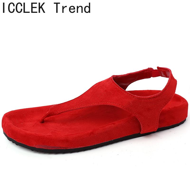 Retro Style Summer Clip Toe Women Gladiator Sandals Concise Ladies Outdoor Beach Vacation Shoes