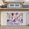 Multi-functional Purple and Gold Mansion Background and Large Staircase - Tropical Aquarium-themed Mermaid Birthday Party