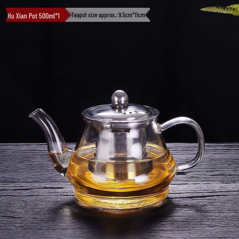 Thickened Glass Household Teapot with Tea and Water Separation Filter
