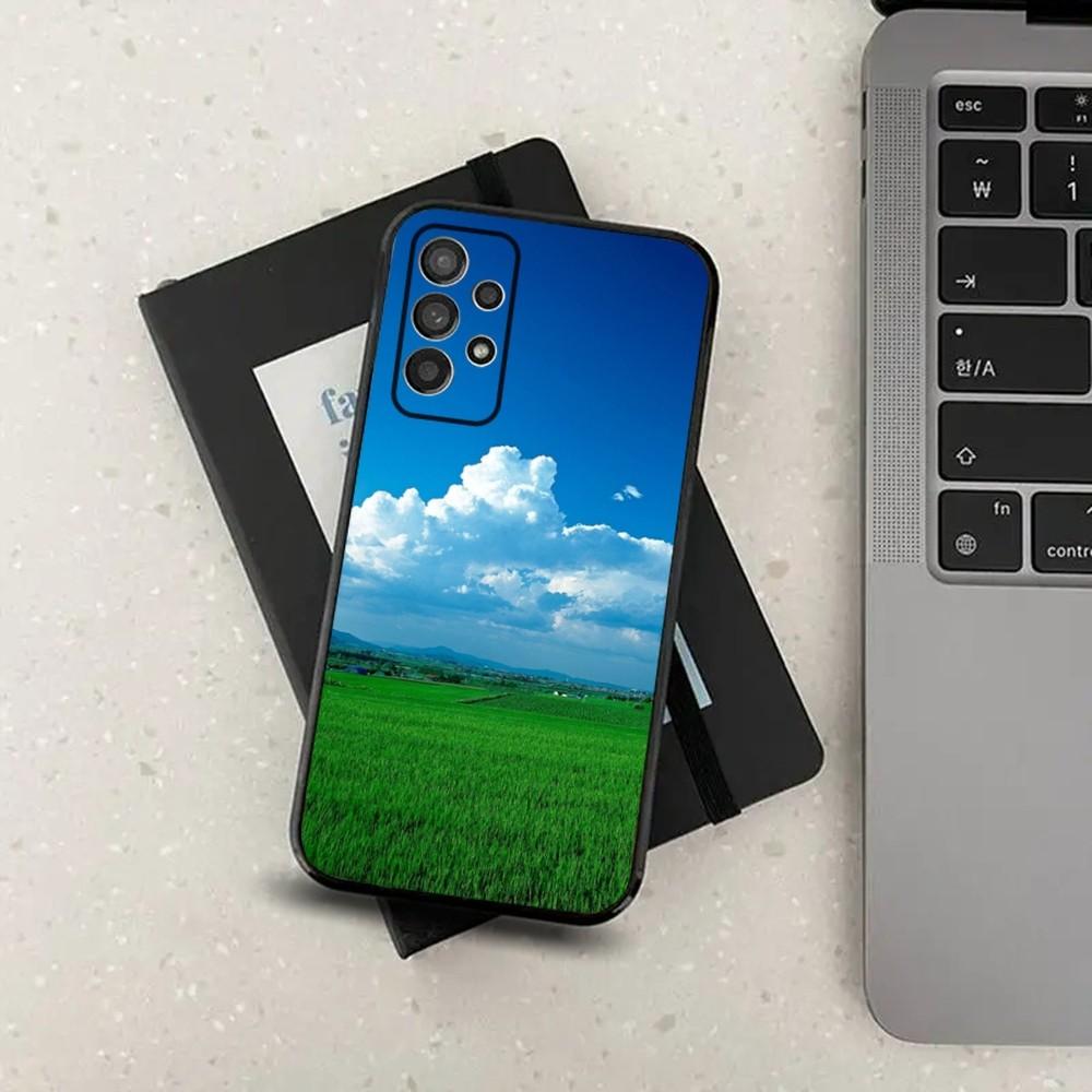 Waterfall nature Trees ship Phone Case For Samsung Galaxy A13,A21s,A22,A31,A32,A52,A53,A71,A80,A91 Soft Black Cover