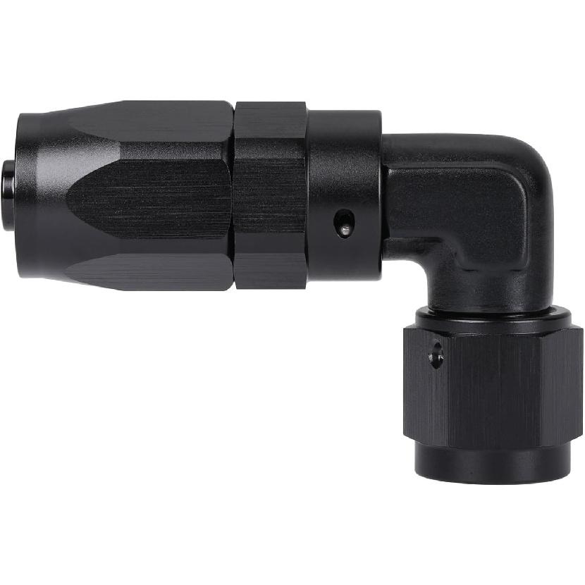 6AN 90 Degree Hose End Fitting Elbow Low Profile Forged Swivel Aluminum Black
