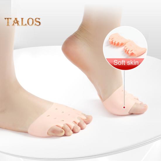 4 Paar Zehenspreizer aus Silikon für Plantarfasziitis, Ballenzehen, Mittelfuß-Yogakissen, therapeutische Keilrahmen für komfortable Unterstützung