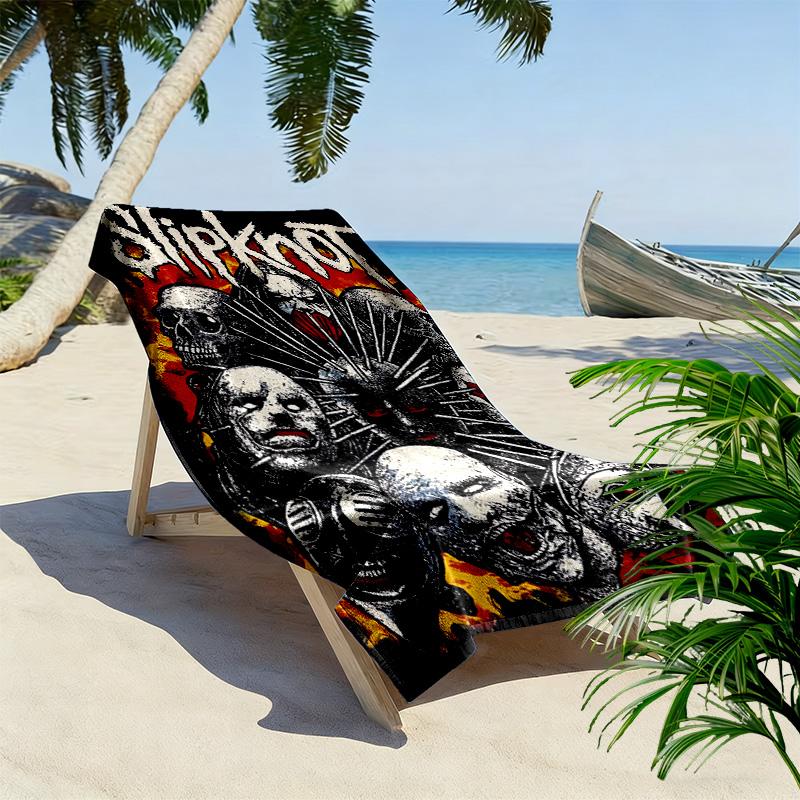 Slipknot: Rebellion beach towel Outdoor camping Beach towel for vacation photos seaside swim Outdoor pool towel printing Travel and vacation towels