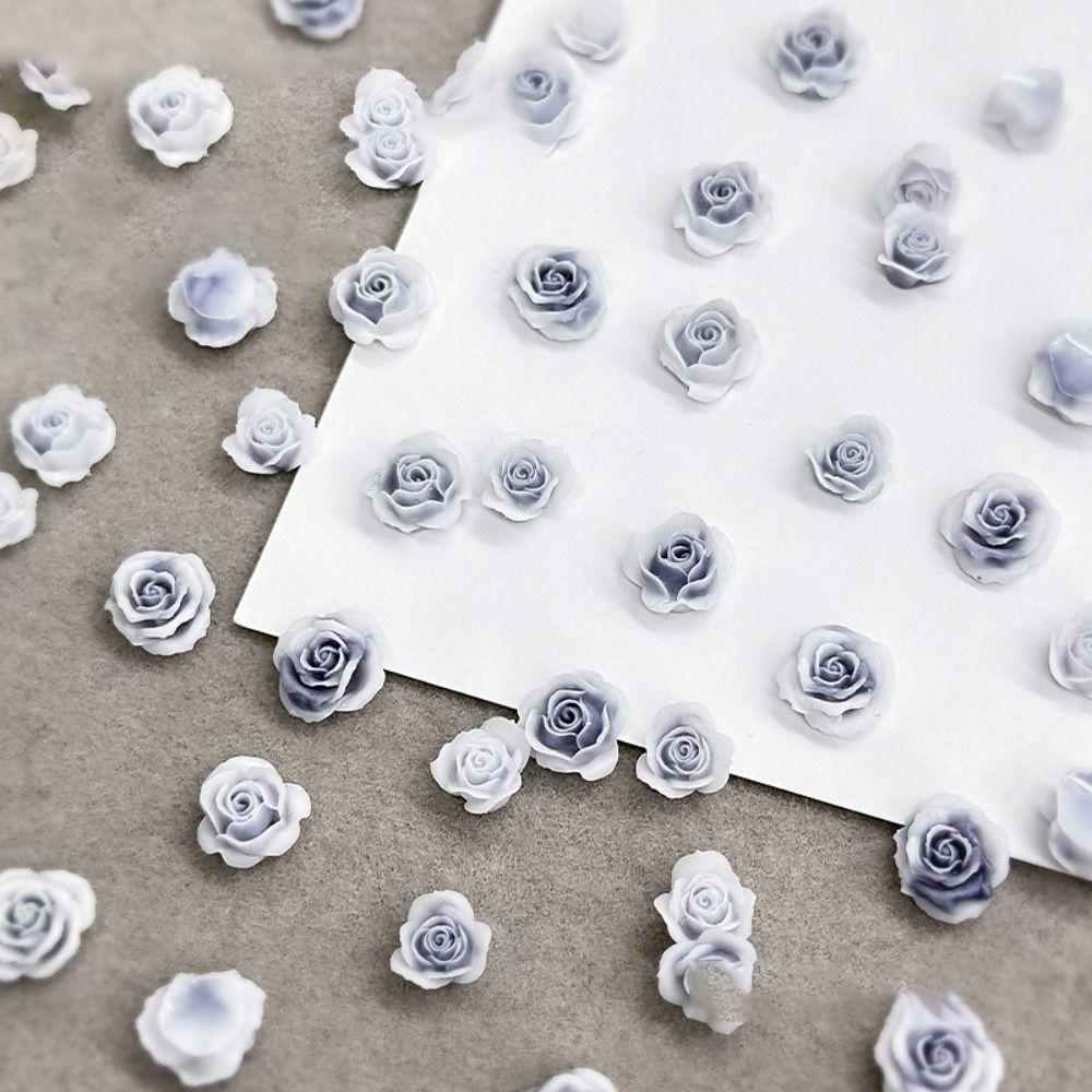 

50 шт., винтажные украшения для ногтей с камелией, 3D смола, дрель для ногтей, аксессуары для маникюра 50 pcs style 5