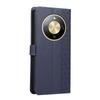 Phone Case For Honor Magic8 Lite 5G / X9d 5G / X70 5G Splicing Imprinted Rhombus Leather Cover with Wrist Strap