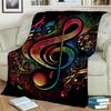 3D Colorful Musical Note Music Score Blanket,Soft Throw Blanket for Home Bedroom Bed Sofa Picnic Travel Office Cover Blanket Kid