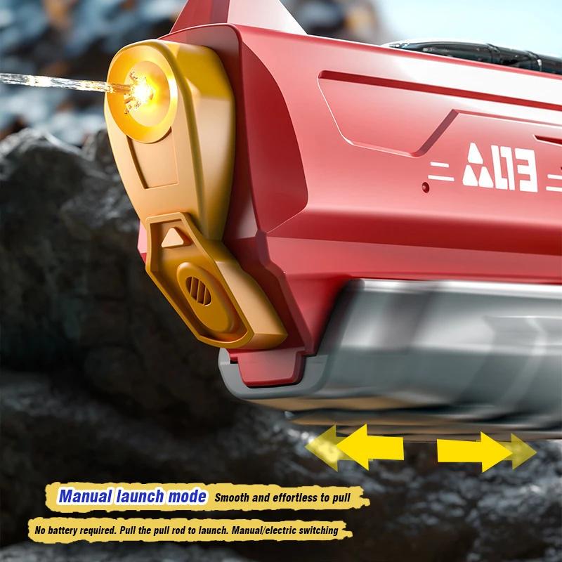 Non-Toxic Automatically Water High Pressure Electric Water Gun Light Toys For Kids Outdoor Pool Fight Games Children Water Toys Gift