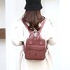 Nylon Backpack Women's Schoolbag Solid Color Small Handbag Travel Lightweight Backpack