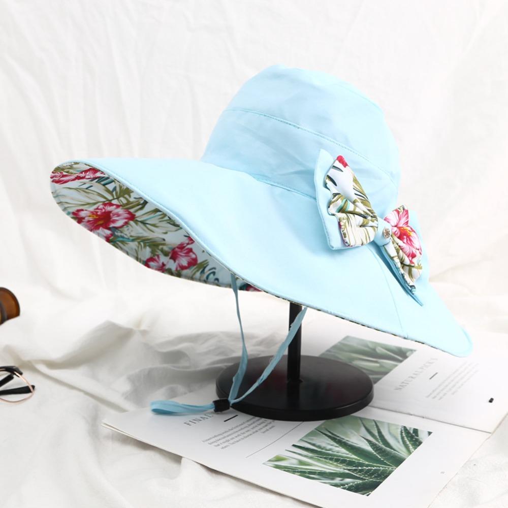 UV Protection Floral Collapsible Sunhat Double Side Wear Fisherman Hats  Vacation