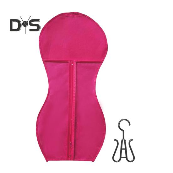 

Сумка для хранения париков из нетканого материала с вешалкой, держатель для аксессуаров для наращивания волос, портативный дорожный пылезащитный органайзер для париков на молнии розы красного