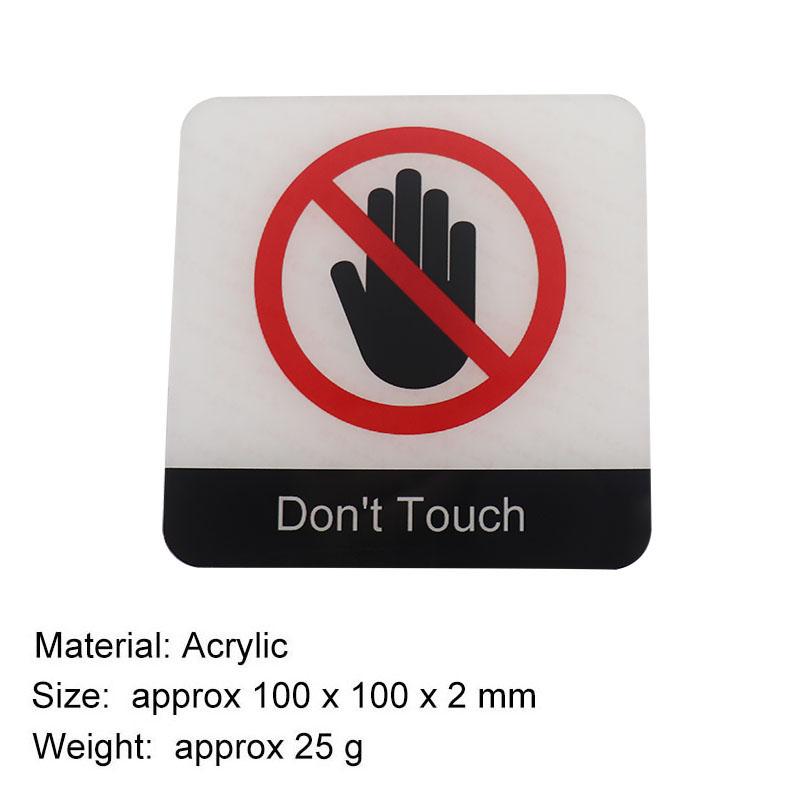 

Don t Touch No Touching Signs Public Place Logo Acrylic Wall Stickers Prohibition Badge Notice Store inside Warning Plaque black