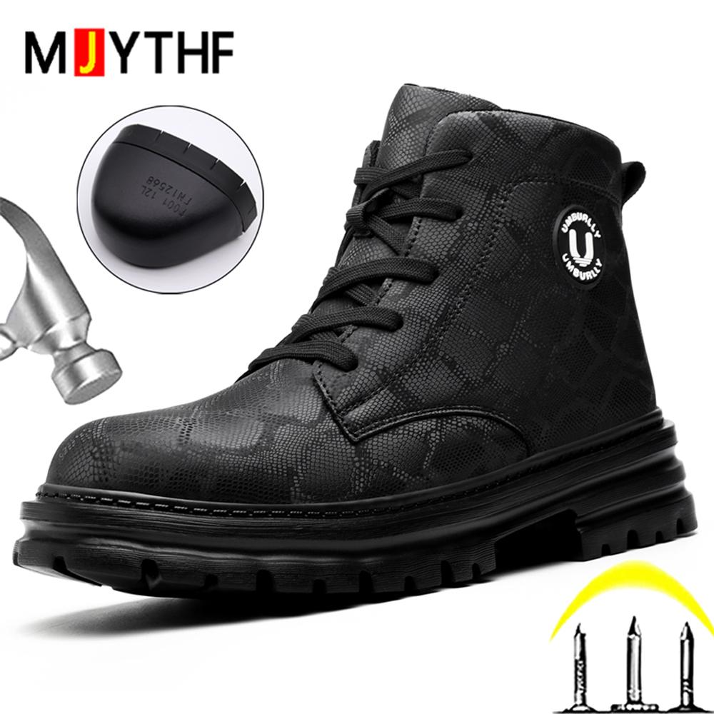 Arbeitssicherheitsstiefel Damen Stahlkappenschuhe Schutzstiefel Herbst Winterschuhe Durchtrittsicher Durchstoßfest Sicherheitsschuhe leicht