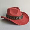 New Western Cowboy Hat For Women Men With Shapeable 7.5Cm Wide Brim Western Suede Hat For Cowboys And Cowgirls Sombrero Vaquero