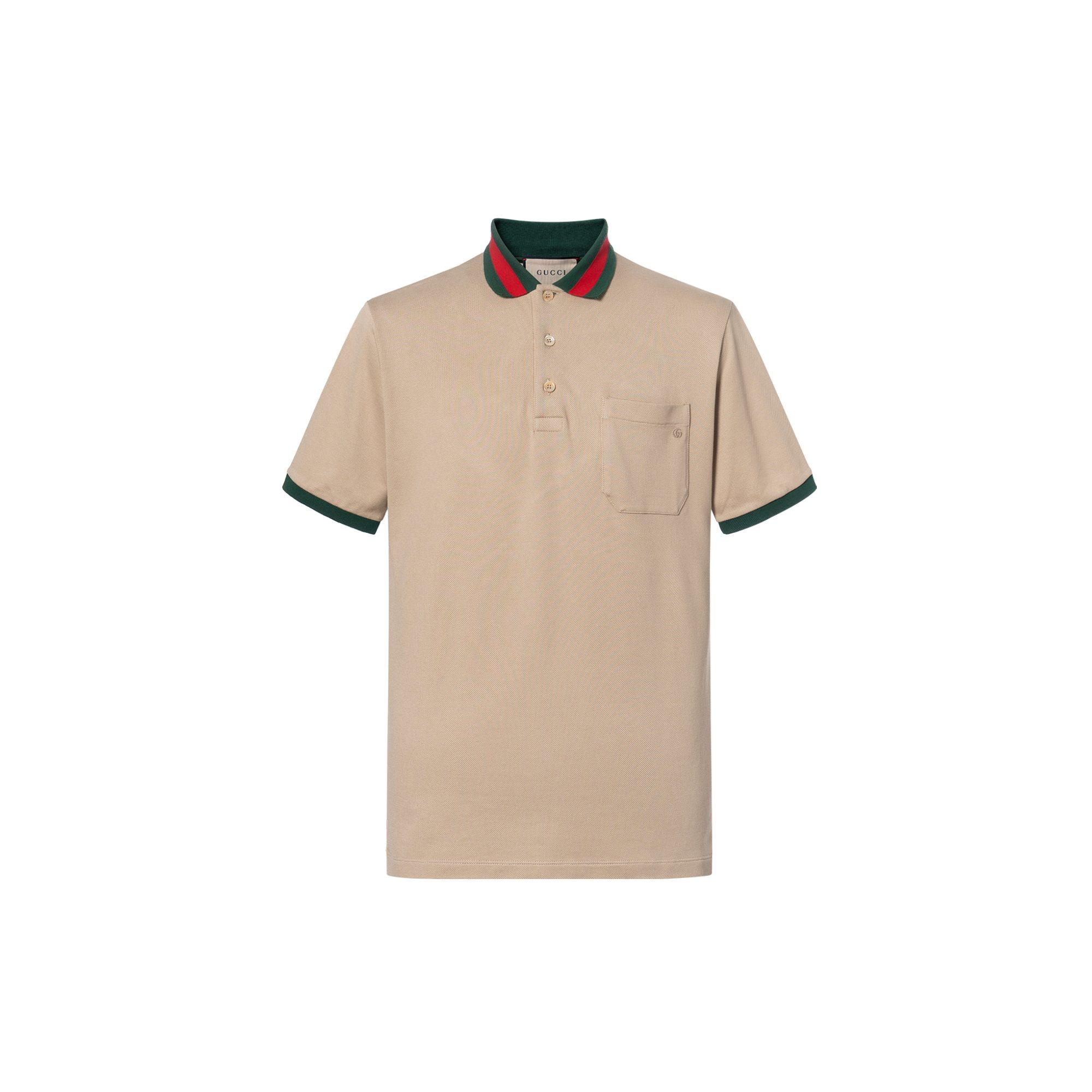 GUCCI SS22 Polo Shirt Men`s Brown