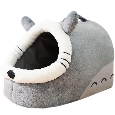 Warm Cat House Autumn and Winter Cat Cradle Cat Bed Cat House Semi Closed Dog House Pet Supplies Beds for Samll Middle Dogs