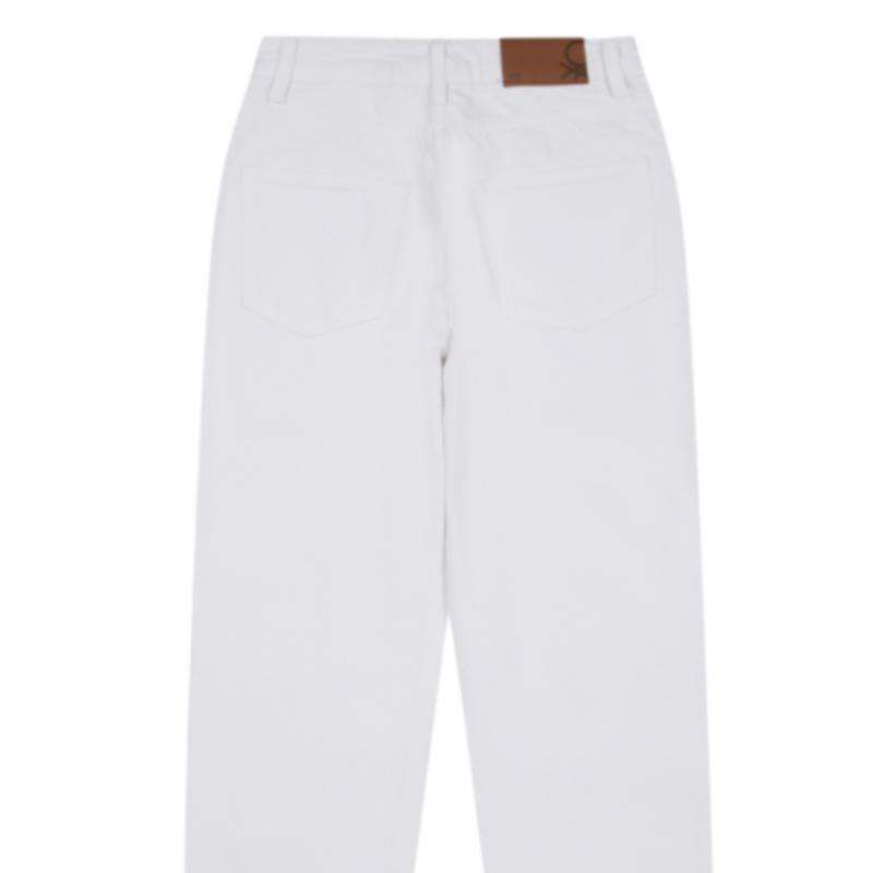 Benetton High Waist Straight Denim Pants 3s 4lyx575c3