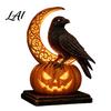 Ambient Lighting for Halloween Party Pumpkin Night Light Resin LED Dragon Tabletop Lamp Witch Collectibles Lovers Hat Black Cat Crow Lamp Home Table