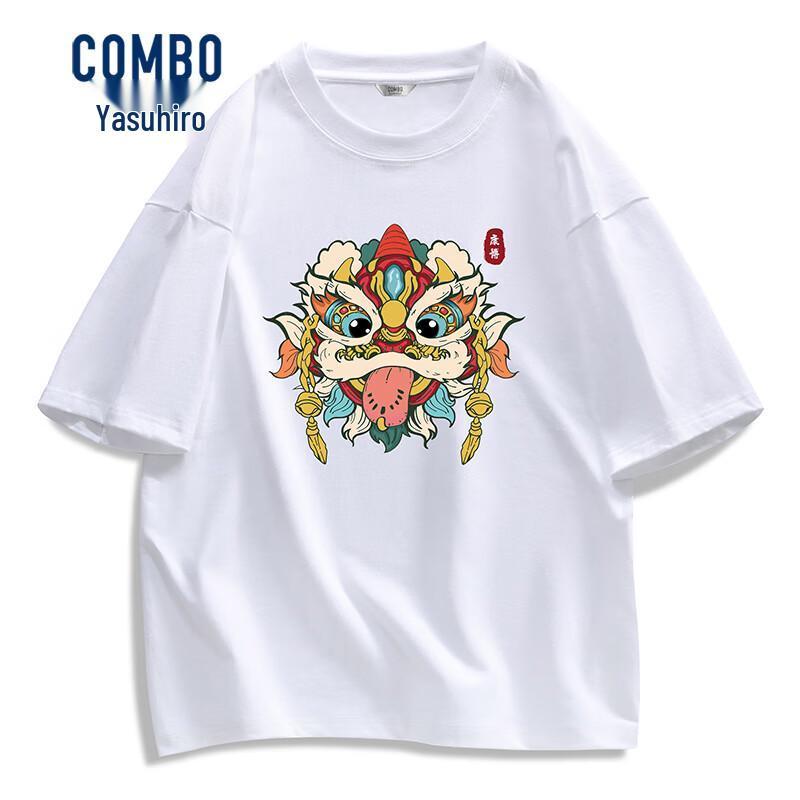 Men s Pure Cotton Loose Fit Short Sleeve T-Shirt 185