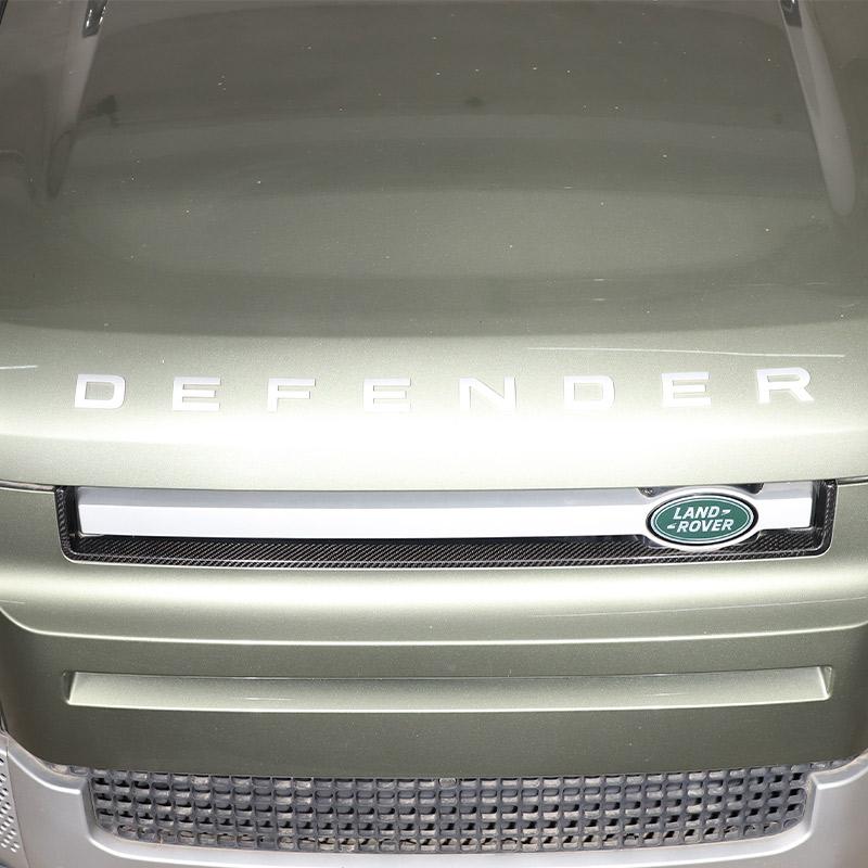 For Land Rover Defender 90 110 2020-2025 Real Carbon Fiber Front Center Grille U Shape Decorative Strip Accessories
