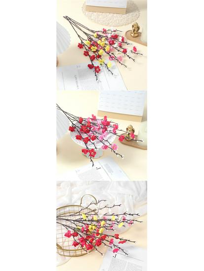 Pflaumenblütenzweig-Dekoration - Künstliche Blumendeko für Wohnzimmer & Esstisch