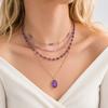 Handmade Multi Layer U Shaped Stone Clavicle Chain For Women